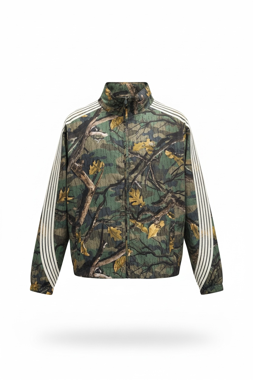Camo Galaxy Stripe Windbreaker Jacket
