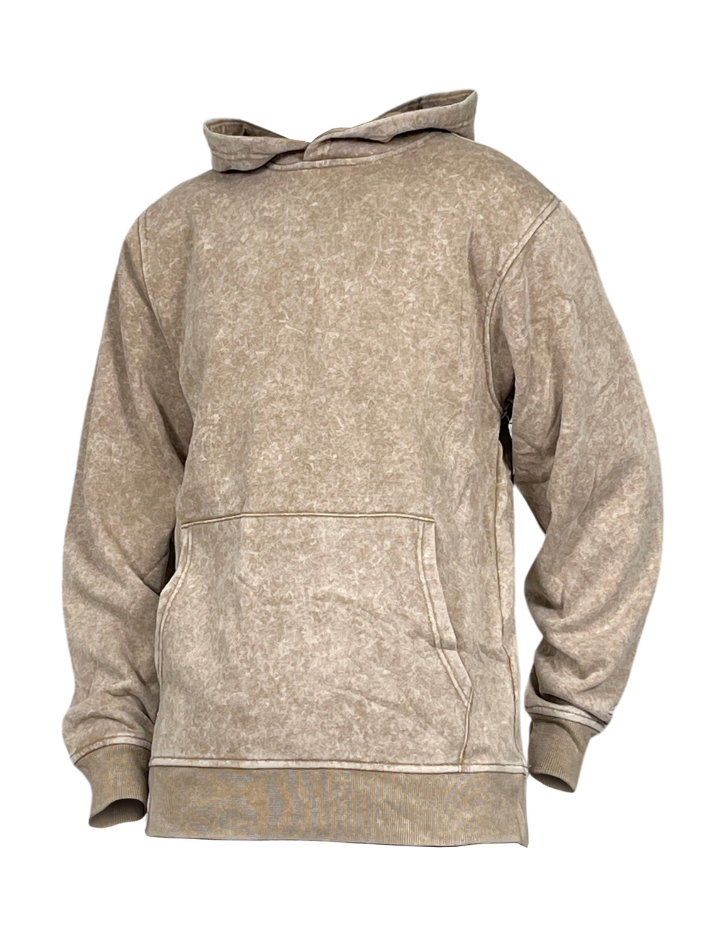 Men's Acid Wash Hoodie Khaki
