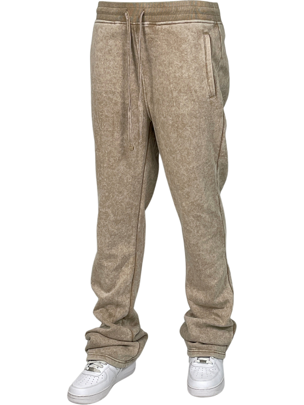 Men's Acid Wash Sweatpants Khaki