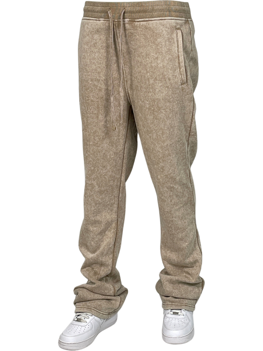 Men's Acid Wash Sweatpants Khaki