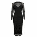 Mesh Overlay Dress